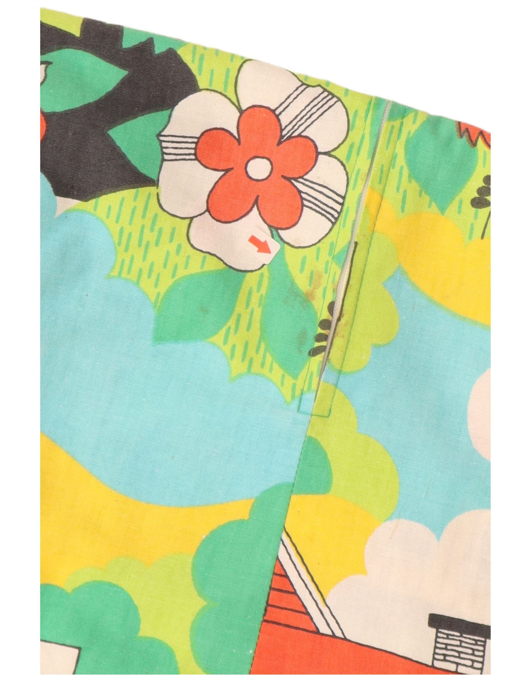 VINTAGE Womens Basic Dress IT 42 Medium Multicolored Floral Novelty