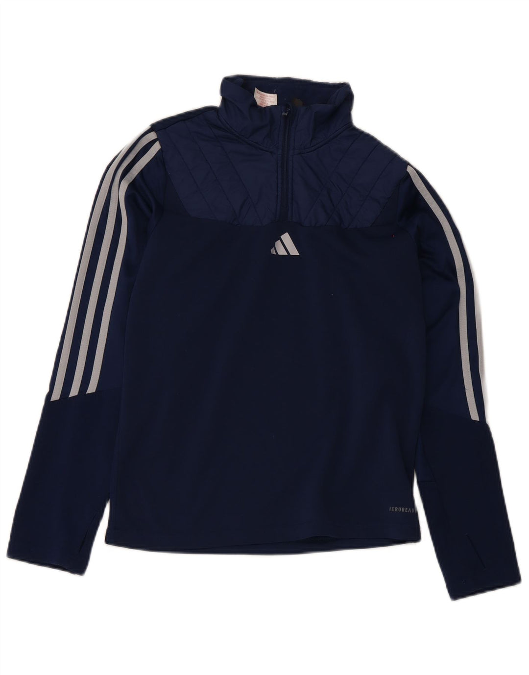 Adidas Boys Aeroready Zip Neck Pullover Træningsdragt Top 13-14 år Navy Blue