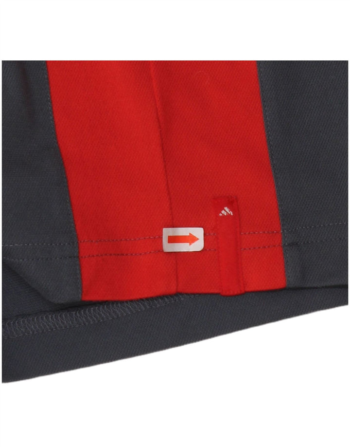 ADIDAS Herre T-Shirt Top Lille Grå Colourblock Polyester