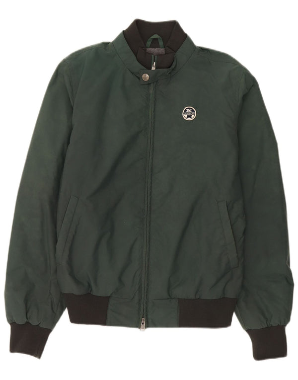 North Sails Herre Bomber Windbreaker Jacket UK 38 Medium Grøn Polyamid