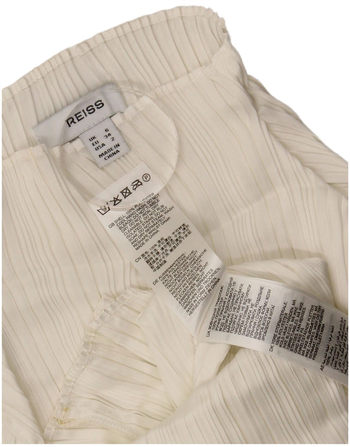 Reiss Dametop Langærmet UK 6 XS Hvid Polyester