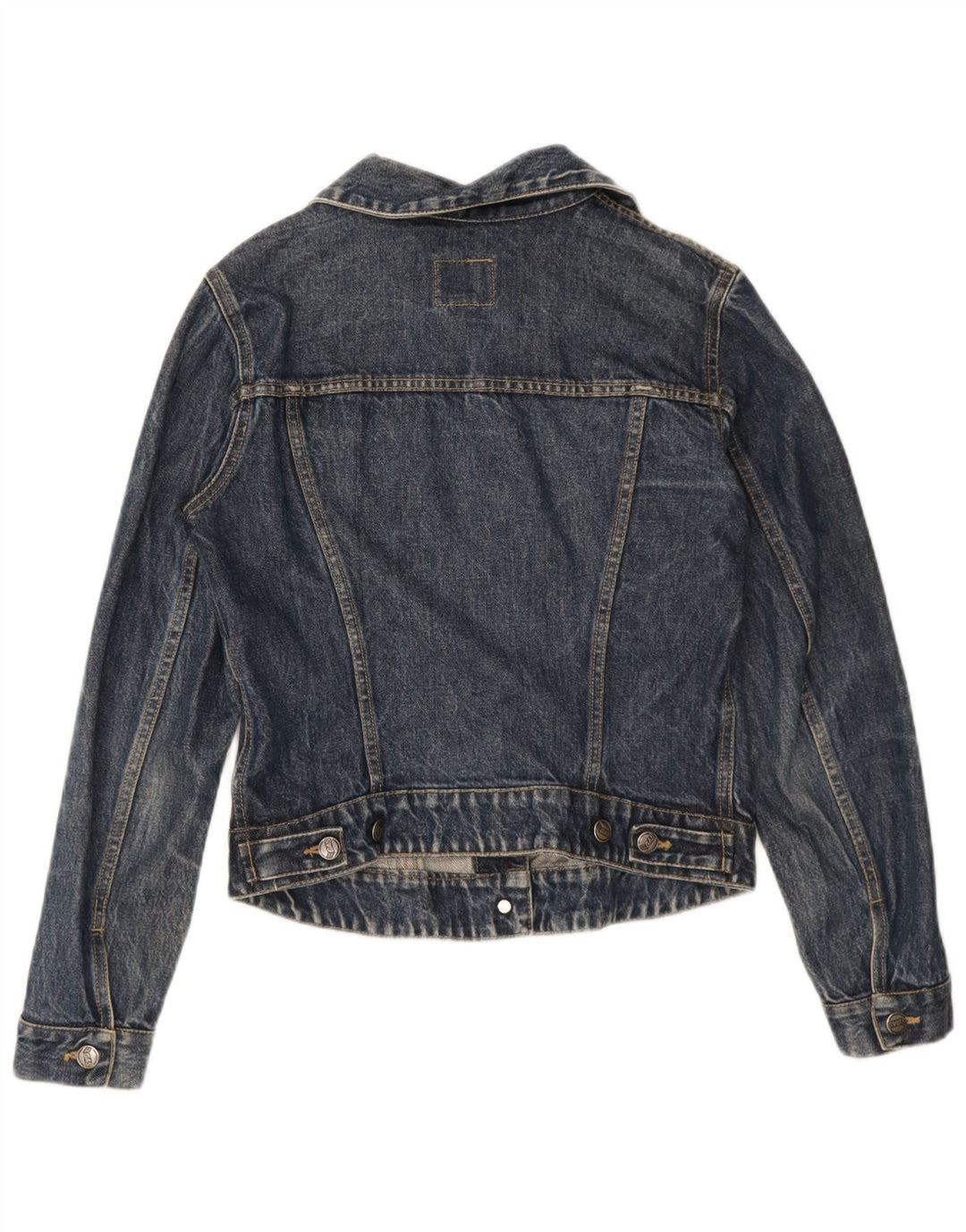 Gas Dame Denim Jacket UK 12 Medium Navy Blue Bomuld
