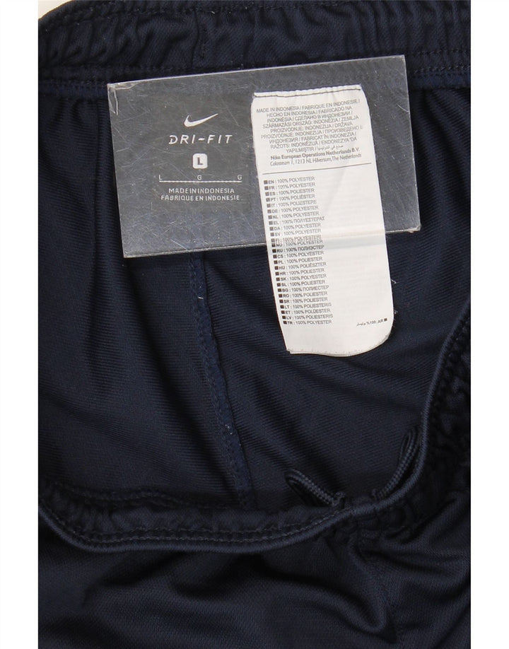 Nike Herre Dri Fit træningsdragt Bukser Large Navy Blue Polyester
