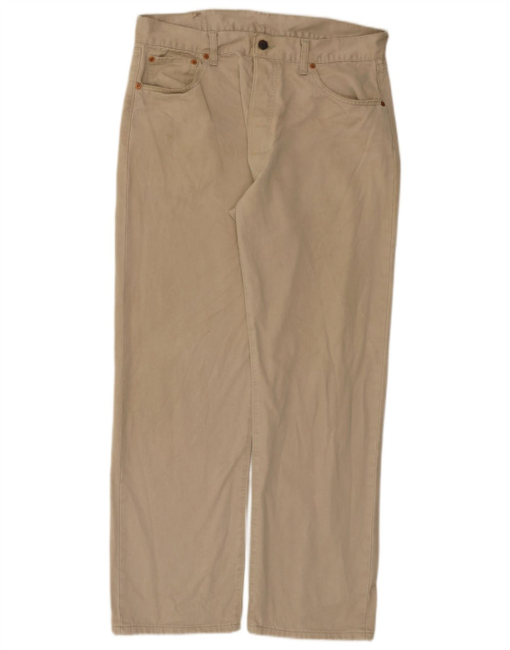 Levi's Herre 551 Straight Jeans W36 L30 Beige Bomuld