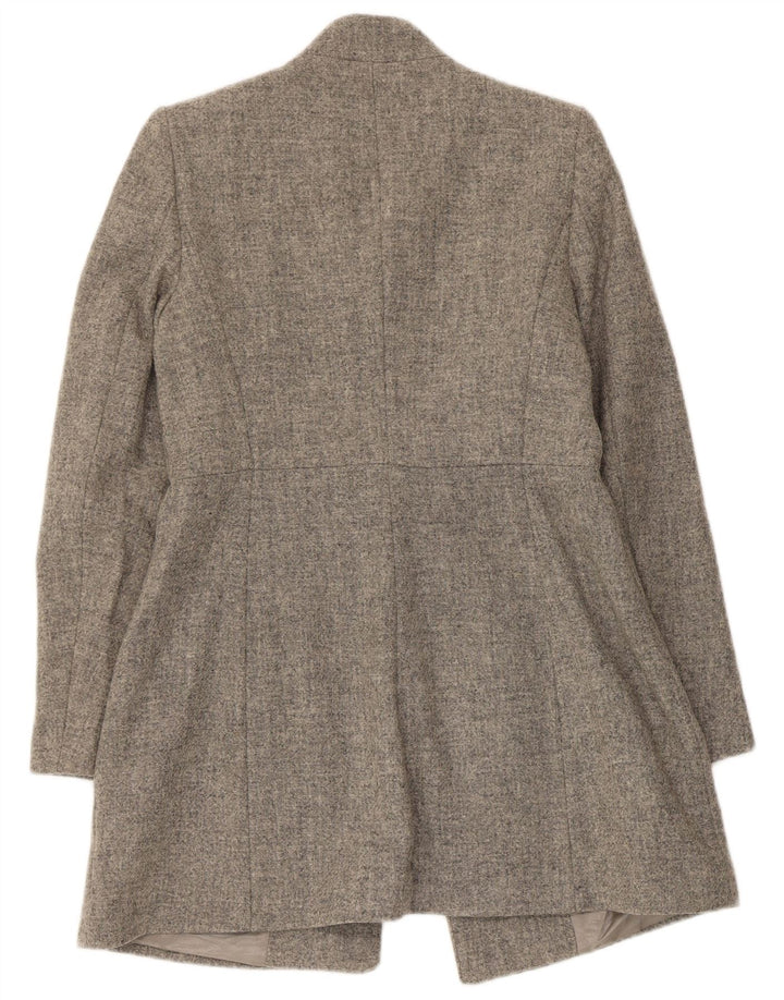 Zara Dame Longline Blazer Jacket UK 12 Medium Grey Uld