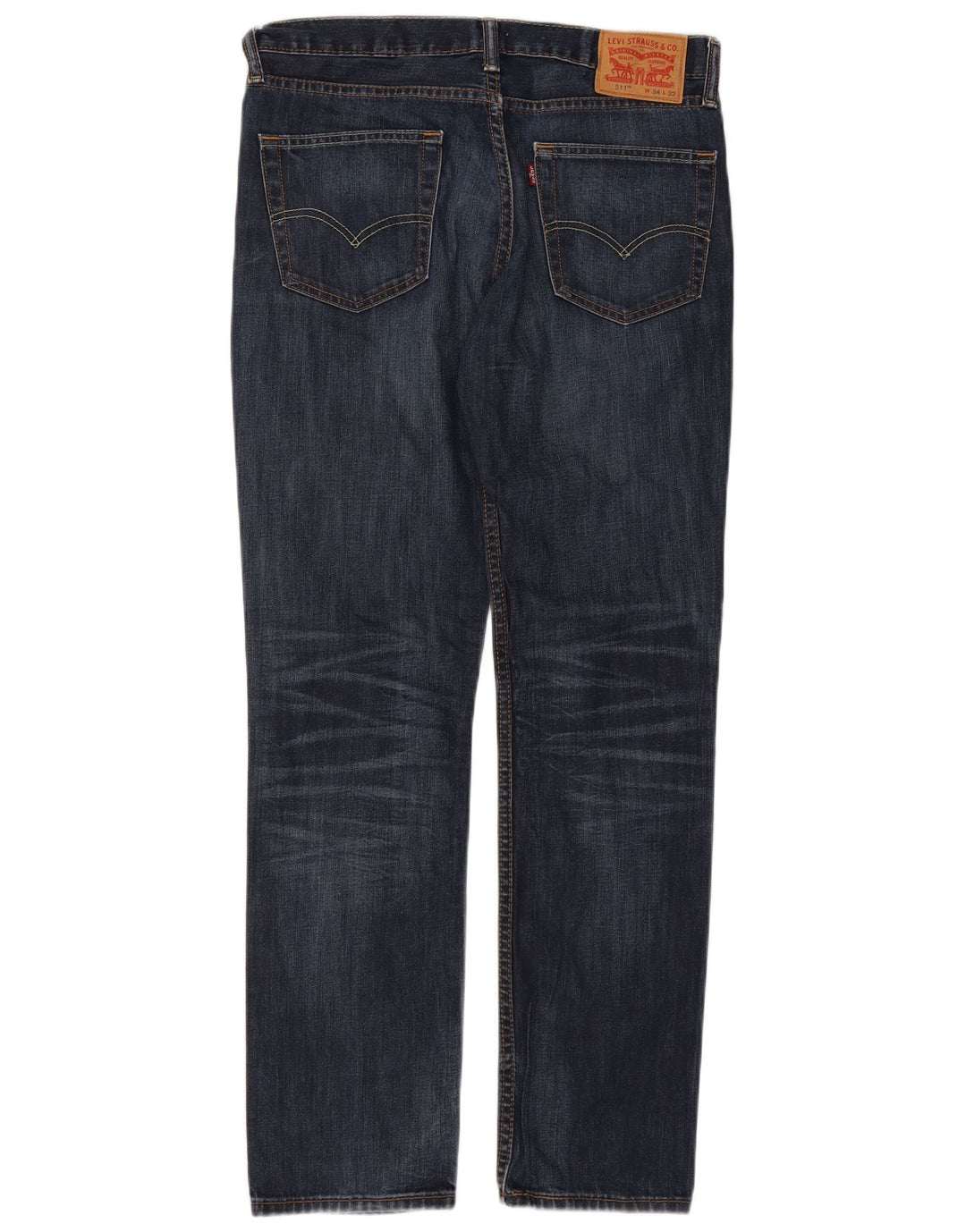 Levi's Herre 511 Slim Jeans W34 L32 Marineblå Bomuld