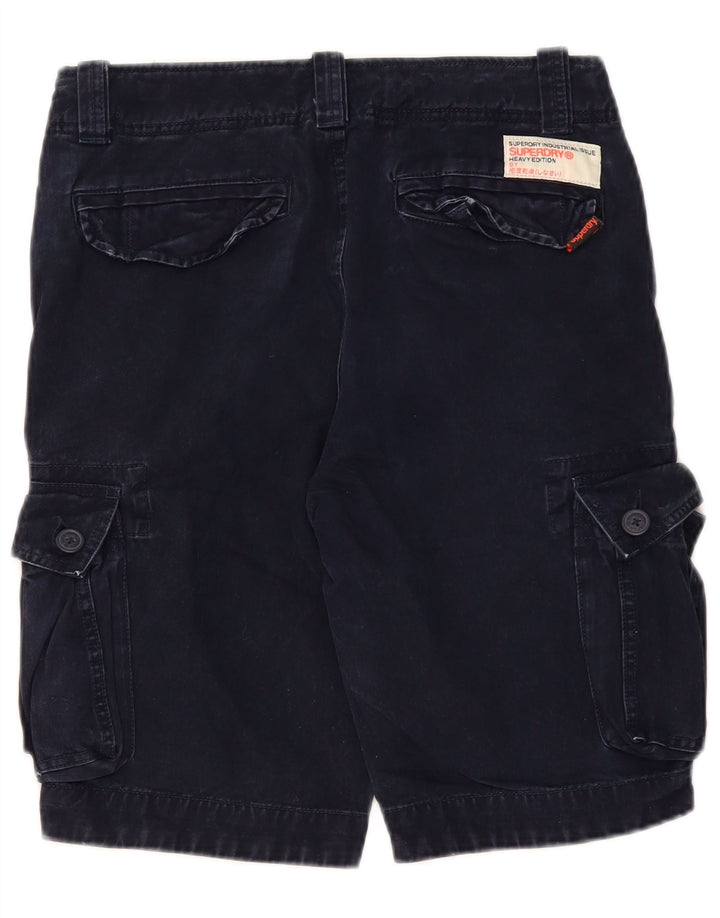 SUPERDRY Herre Cargo Shorts Små W29 Navy Blue Bomuld