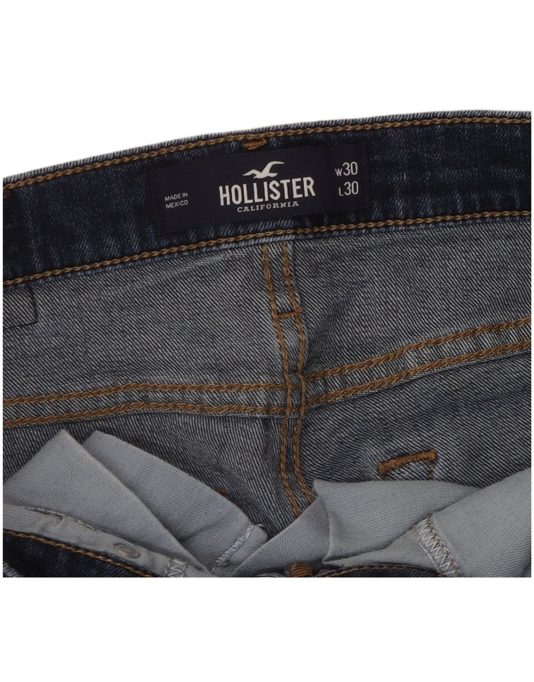 Hollister Herre Slim Straight Jeans W30 L30 Blå