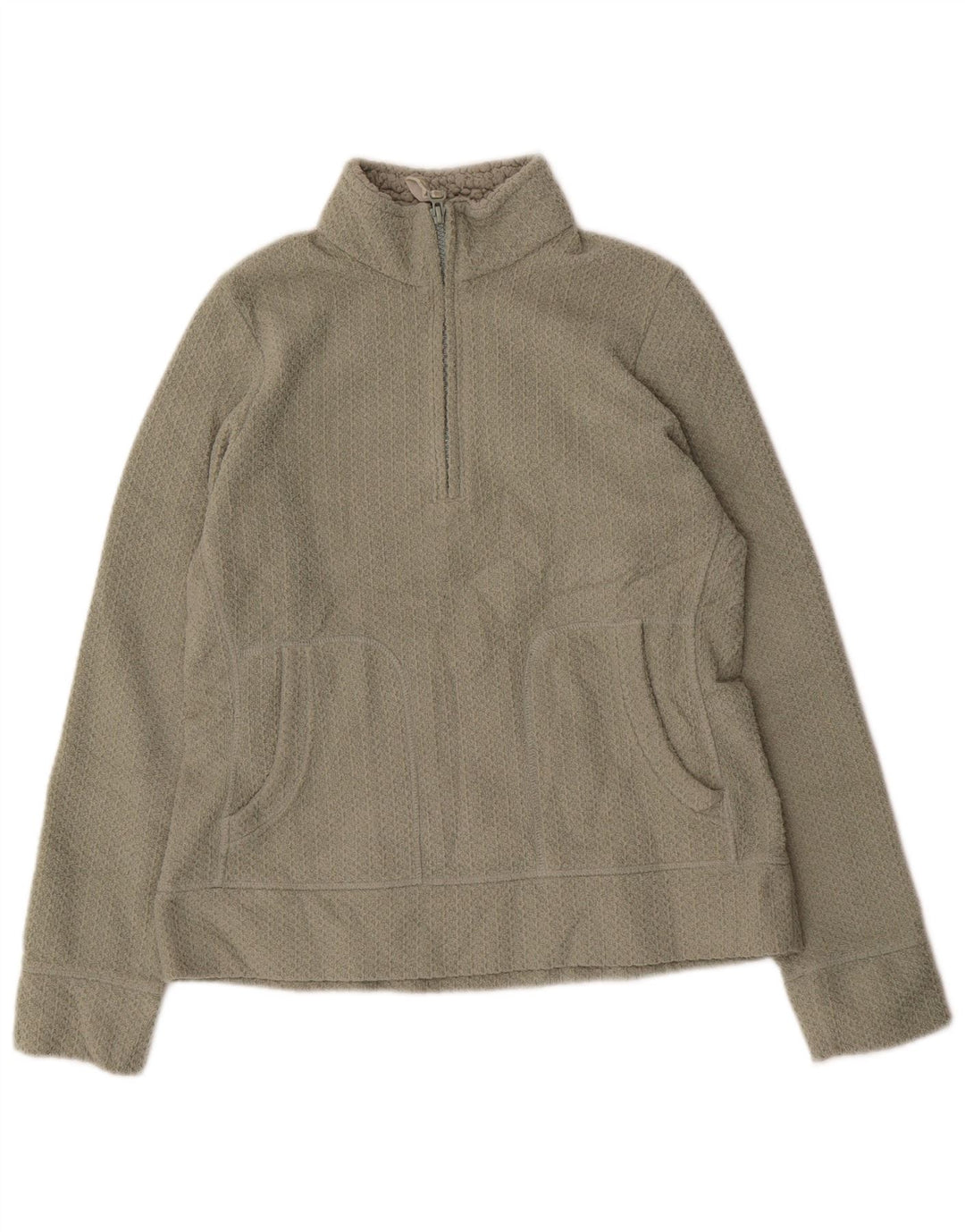 Marks & Spencer Sweatshirt med lynlås til kvinder UK 12 Medium Khaki
