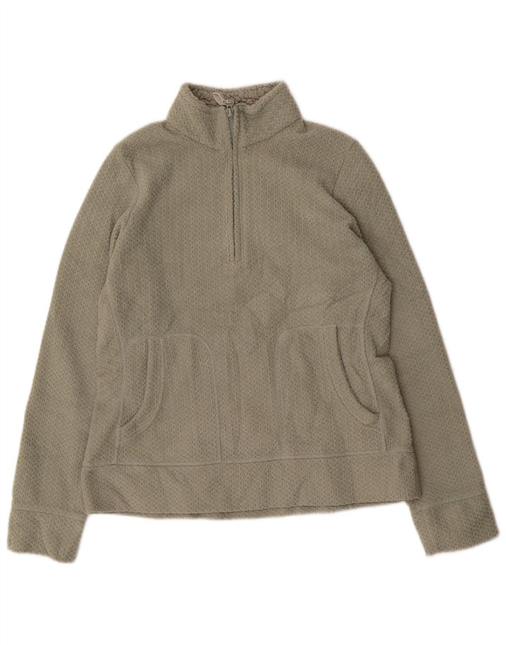Marks & Spencer Sweatshirt med lynlås til kvinder UK 12 Medium Khaki