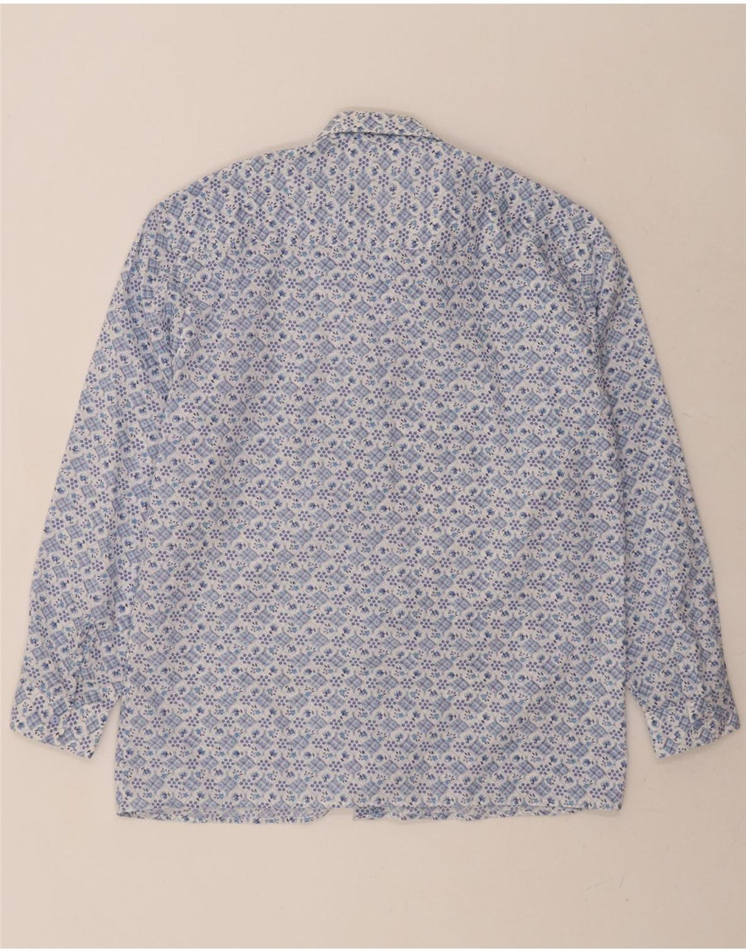 TIKIDA Womens Shirt Large Blue Floral Polyester Vintage TIKIDA and Second-Hand TIKIDA from Messina Hembry 