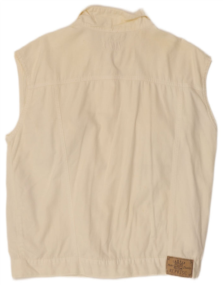 Reprise Dame Denim Gilet UK 16 Large Off White