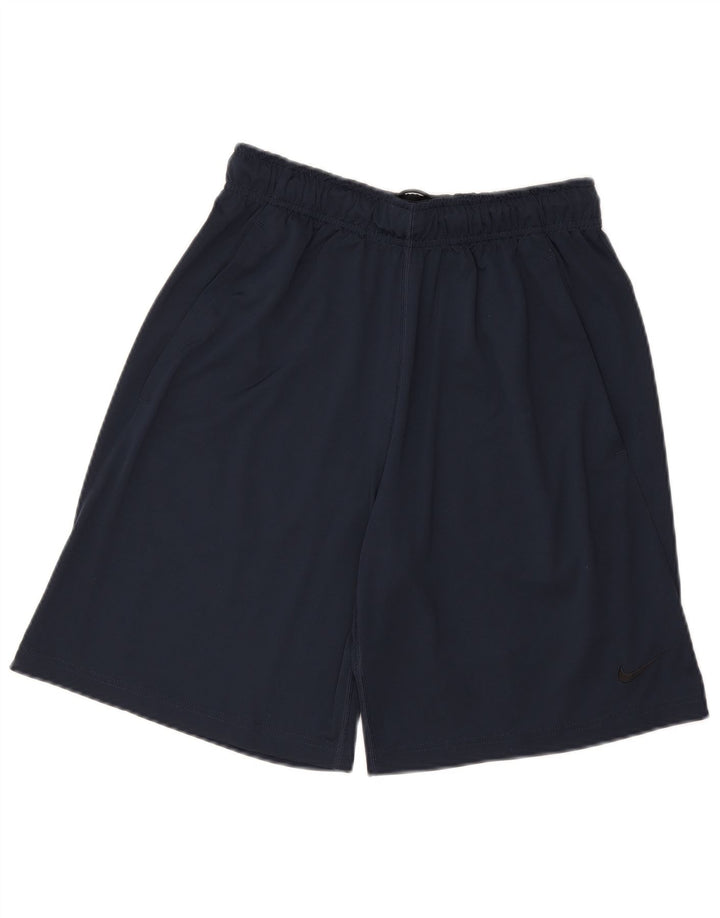 NIKE Mens Dri Fit Sport Shorts Small Navy Blue Polyester