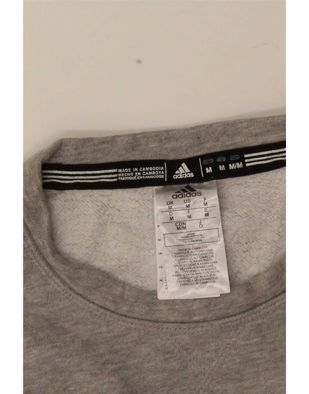 Adidas Herre Brebeuf Basketball Grafisk Sweatshirt Jumper Medium Grå Bomuld