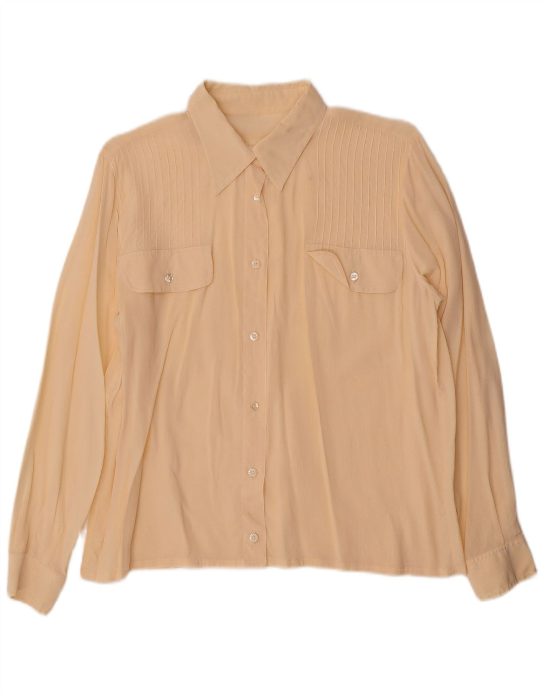 Vintage dameskjorte bluse UK 16 Large Beige