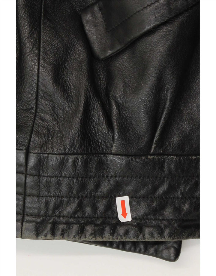 Vintage dame læderjakke UK 14 Large Black