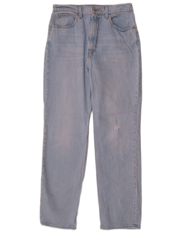 Levi's Dame Højtalje Slim Straight Jeans W28 L28 Blå Bomuld