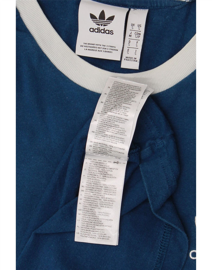 ADIDAS T-shirt top til mænd, lille marineblå bomuld