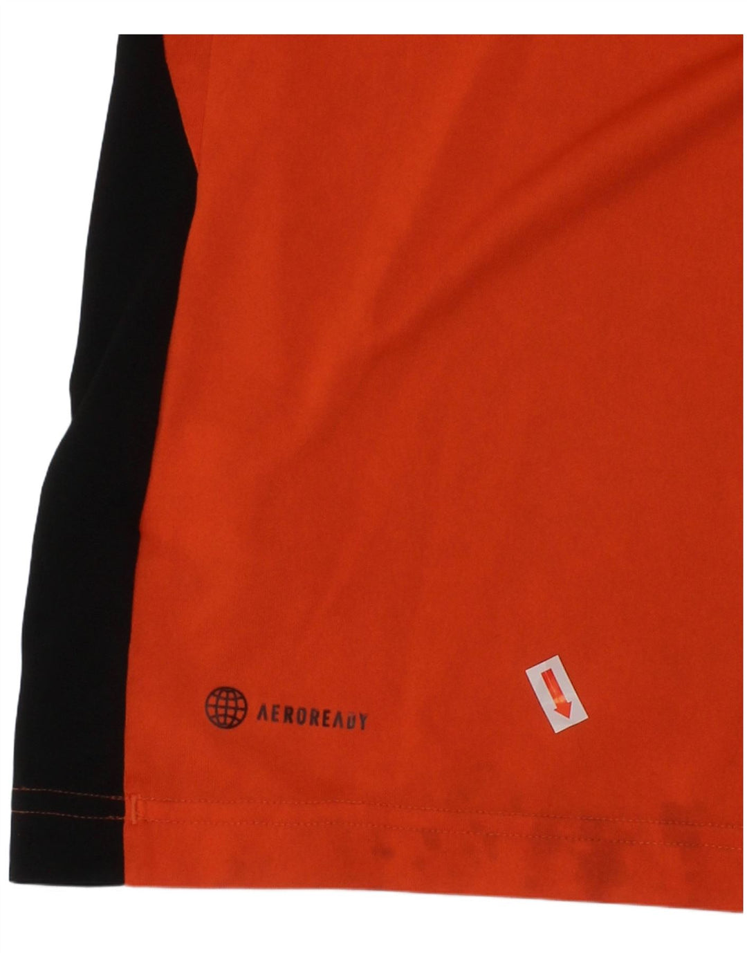 ADIDAS Boys Aeroready T-Shirt Top 11-12 år Orange Colourblock Polyester