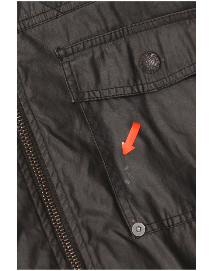 Vintage Herre Utility Jacket UK 40 Large Black Cotton