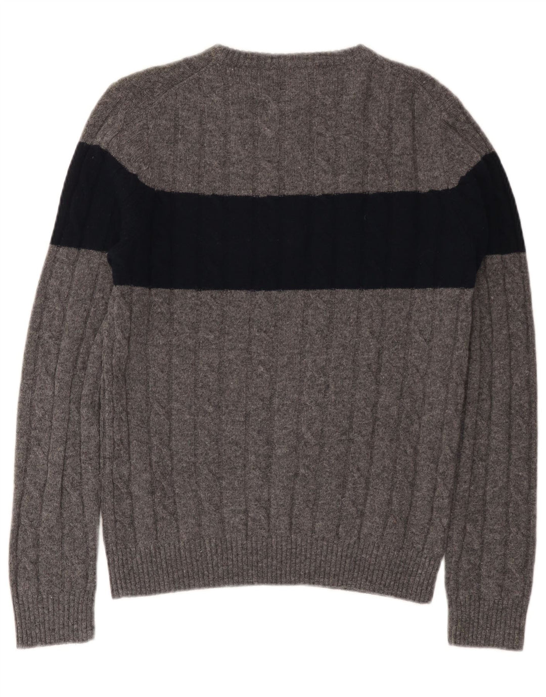 GANT Dame sweater med rund hals, UK 14 Medium Grey Colourblock