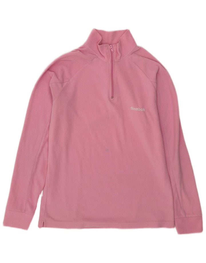 Reebok Dame Fleece Jumper med lynlås DK 16 Stor Pink Polyester