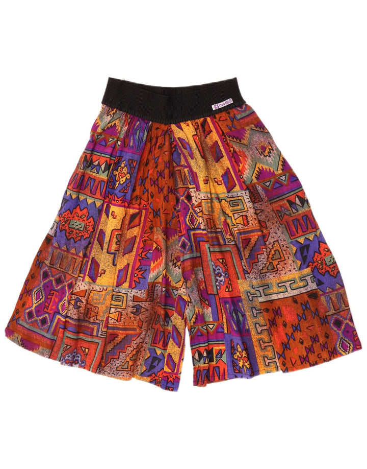 Vintage kvinders højtaljede afslappede shorts W26 små flerfarvede patchwork