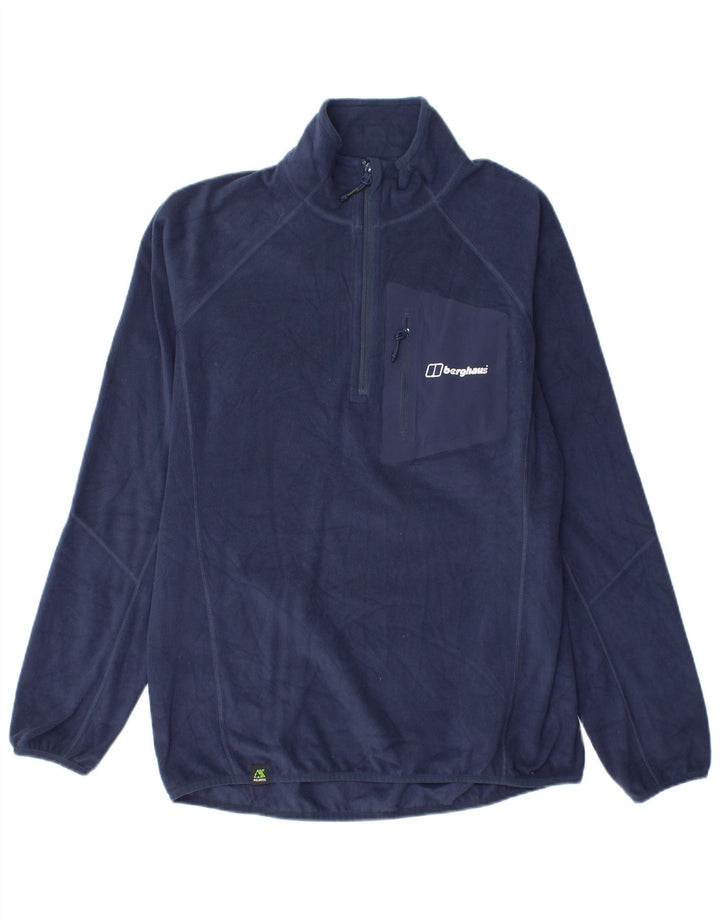 Berghaus Fleece Jumper med lynlås til mænd mellem marineblå polyester