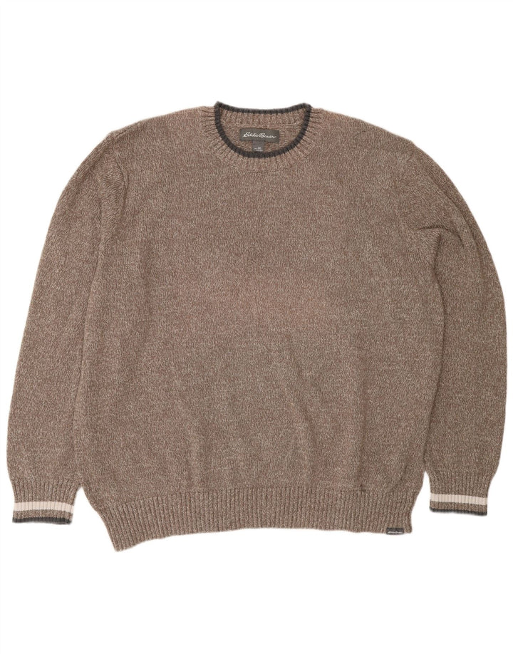 Eddie Bauer Herre rund hals sweater 2XL brun bomuld