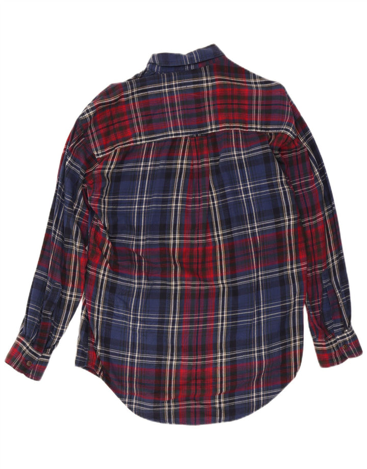 Chaps Ralph Lauren Herre Flannel skjorte Medium Navy Blue Ternet bomuld