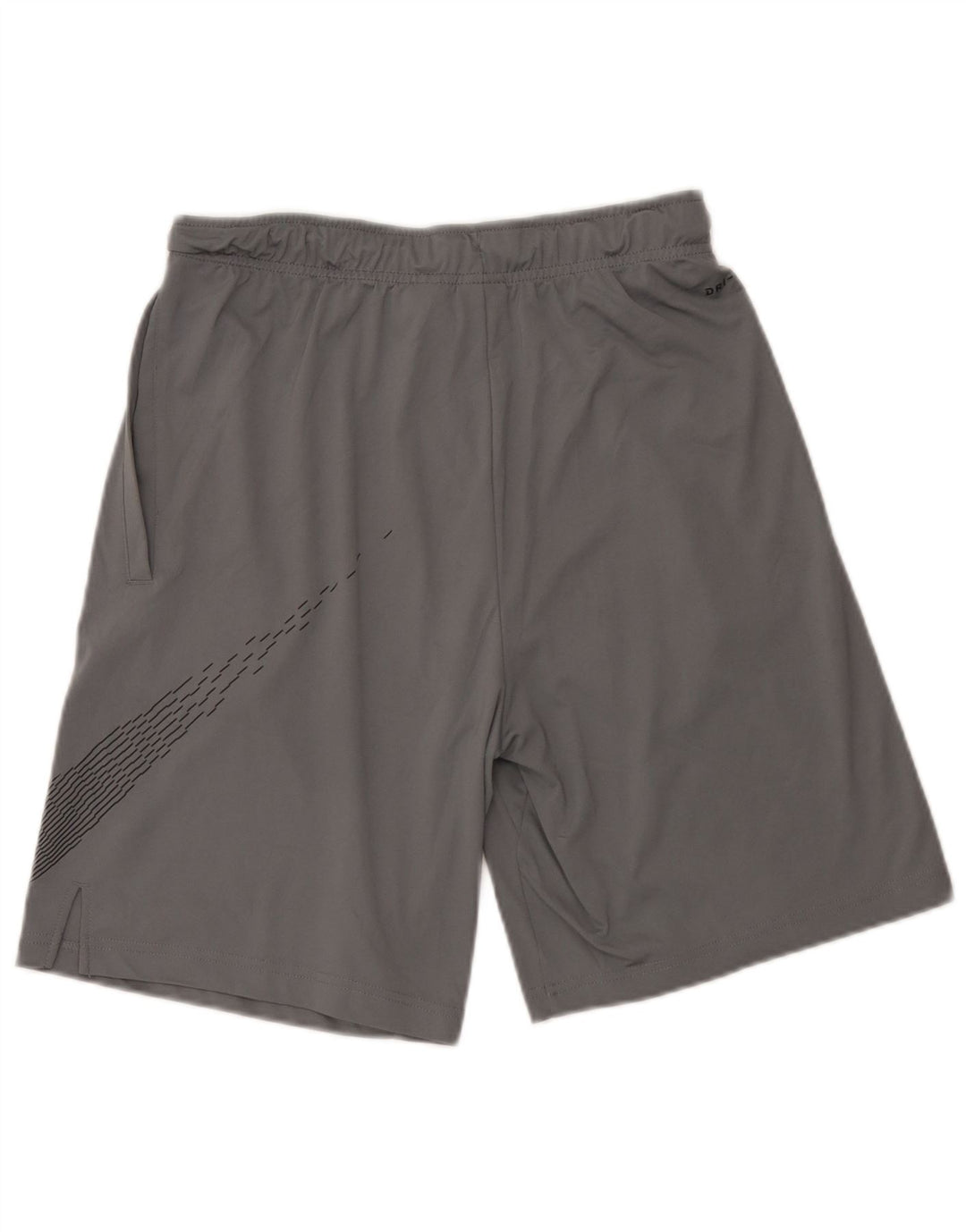 Nike Herre Dri Fit grafiske sportsshorts mellemgrå polyester