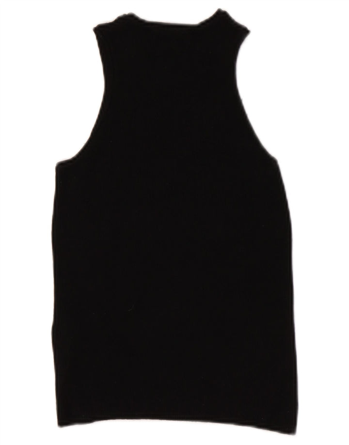 Massimo Dutti Dame Vest Top UK 4 XS Sort Uld