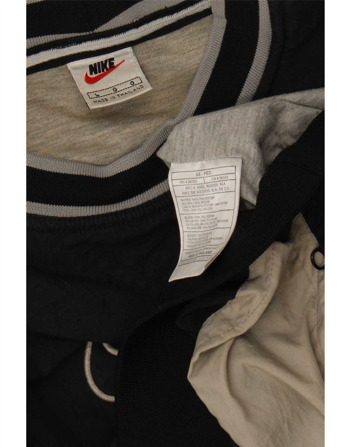 Nike grafisk sweatshirt til mænd, stor sort colourblock polyester