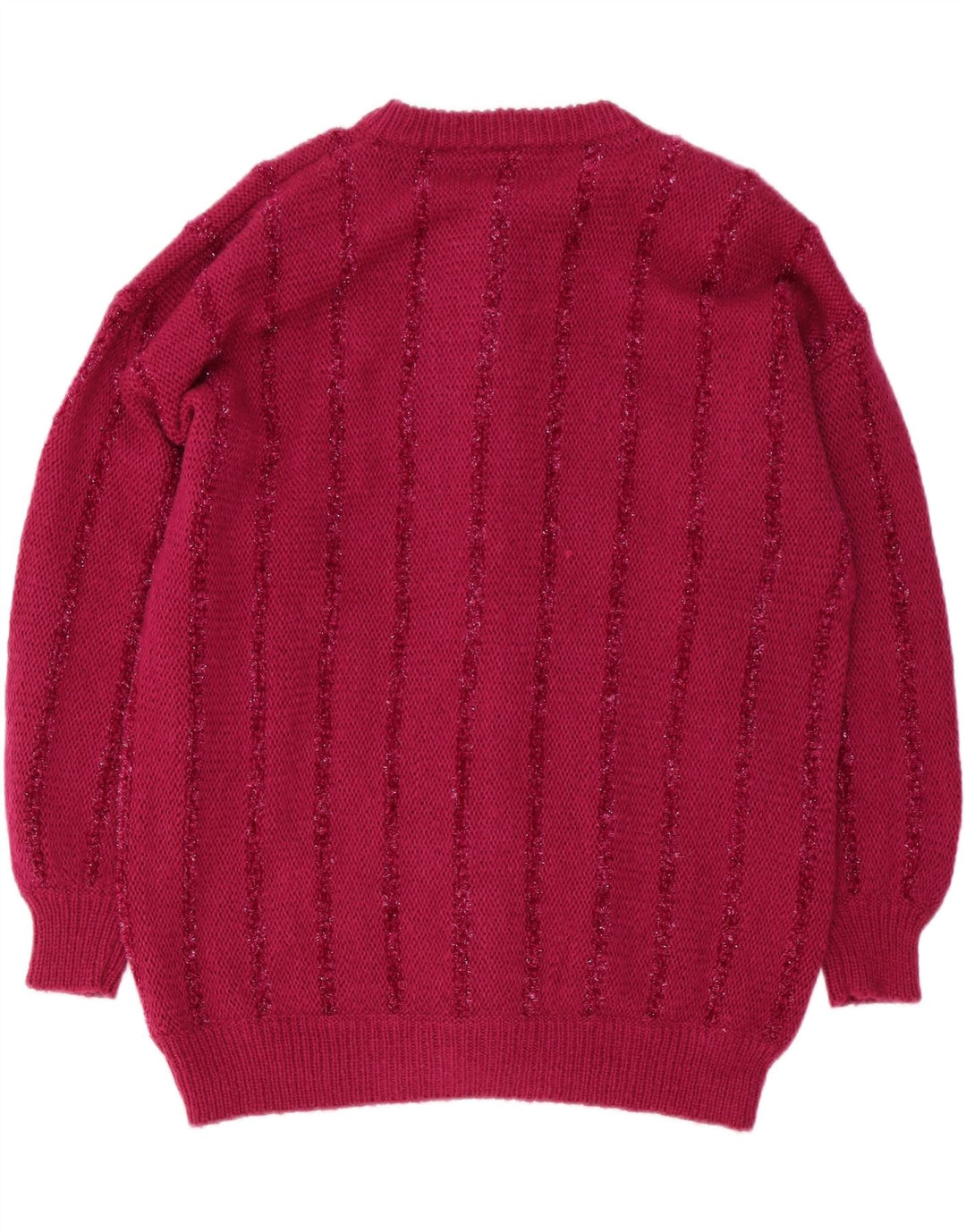 NEW FAST Womens Oversized Cardigan Sweater UK 16 Large Pink Acrylic