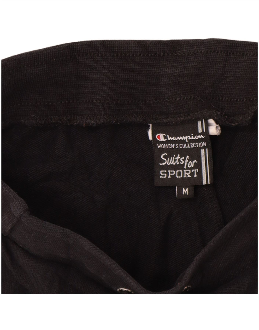Champion Womens træningsdragt Bukser UK 12 Medium Sort Bomuld