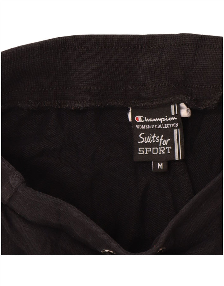 Champion Womens træningsdragt Bukser UK 12 Medium Sort Bomuld
