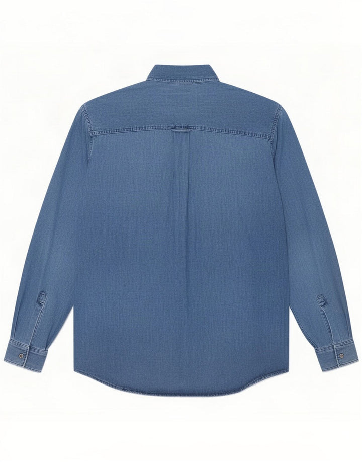 Marlboro Classics Denimskjorte til mænd XL Blå Bomuld