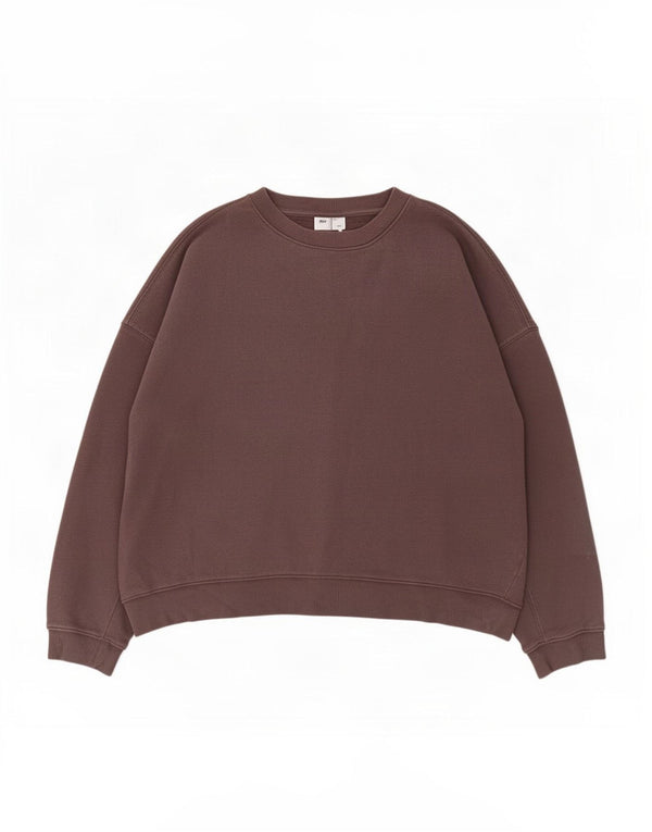 Topshop Womens Crop Oversized Sweatshirt Jumper UK 14 Medium Grey Bomuld