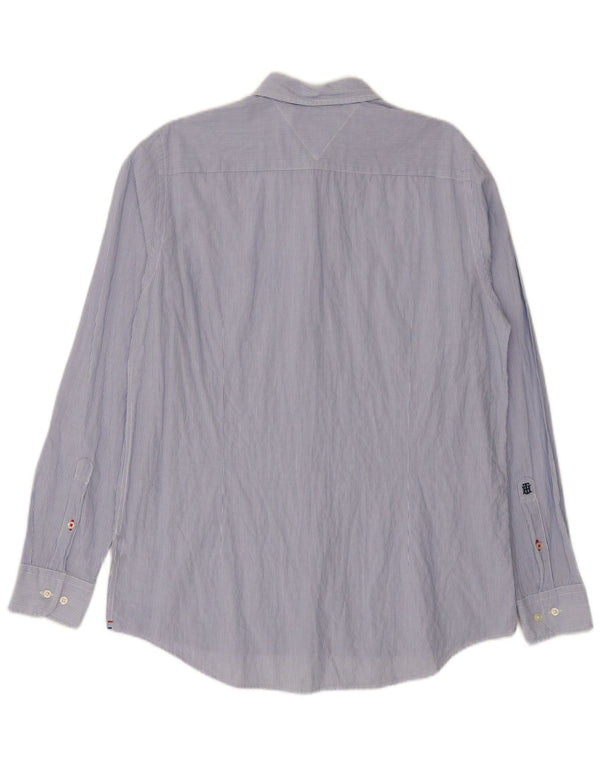 Tommy Hilfiger Herre Slim Fit Shirt XL Blå Stribet