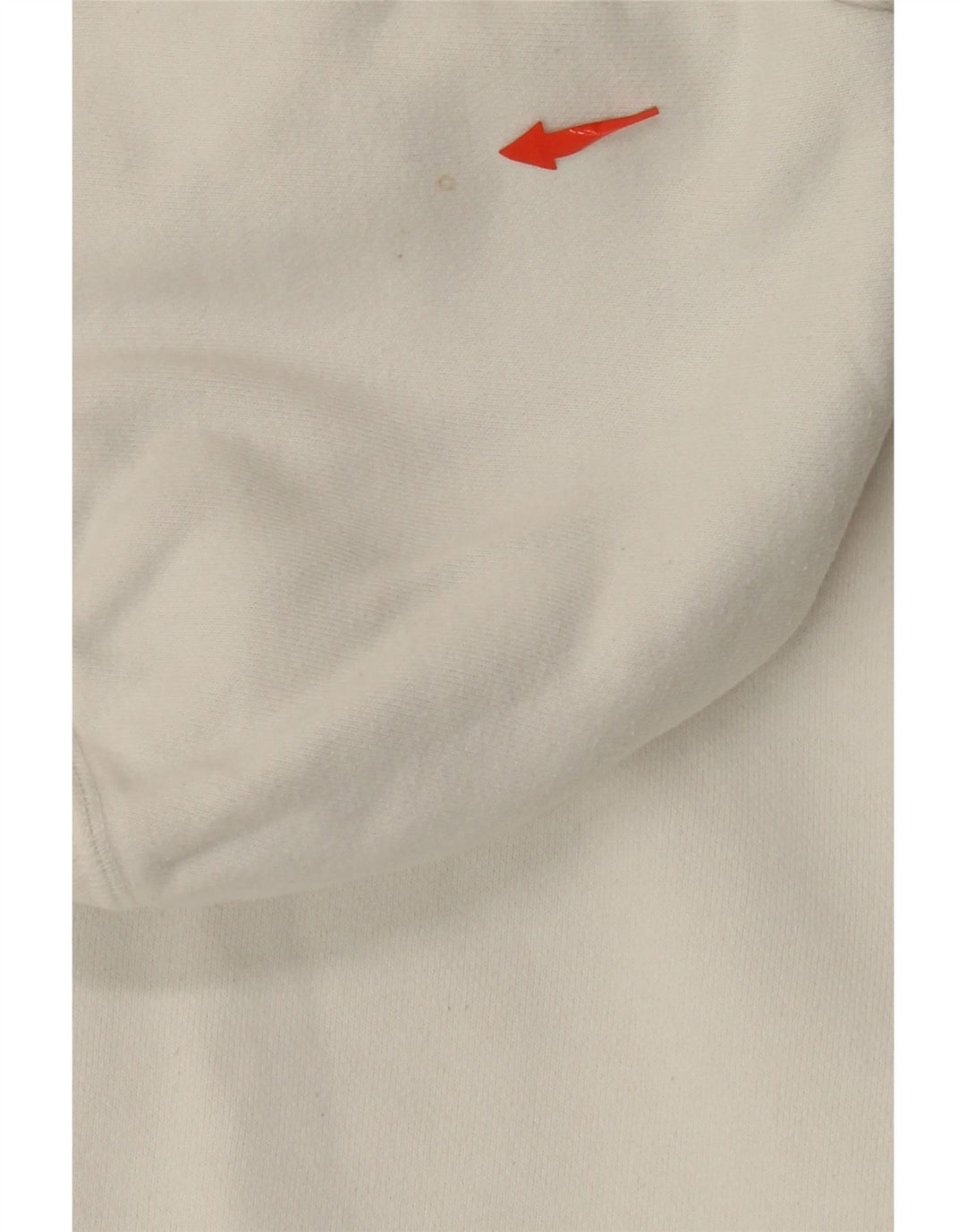 BENETTON Dame grafisk hættetrøje Sweater UK 16 Stor hvid bomuld