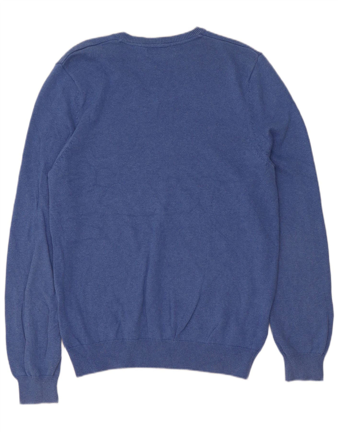 Marks & Spencer Herre V-hals sweater mellemblå bomuld