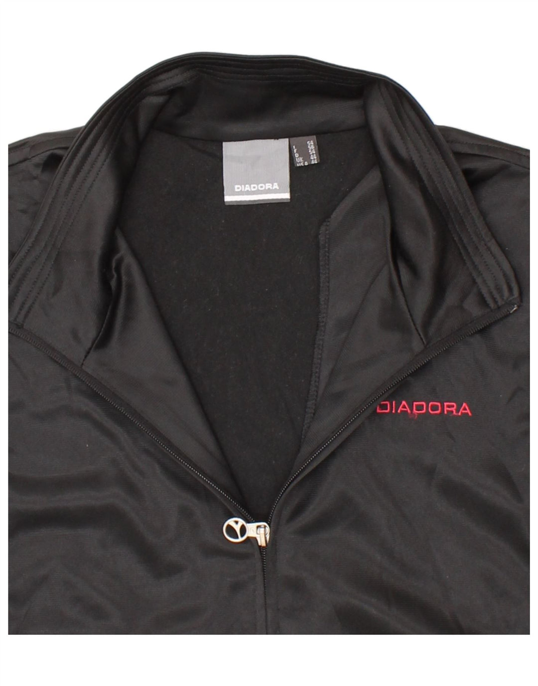 DIADORA Mens Tracksuit Top Jacket UK 44 XL Black Colourblock Polyester Vintage Diadora and Second-Hand Diadora from Messina Hembry 