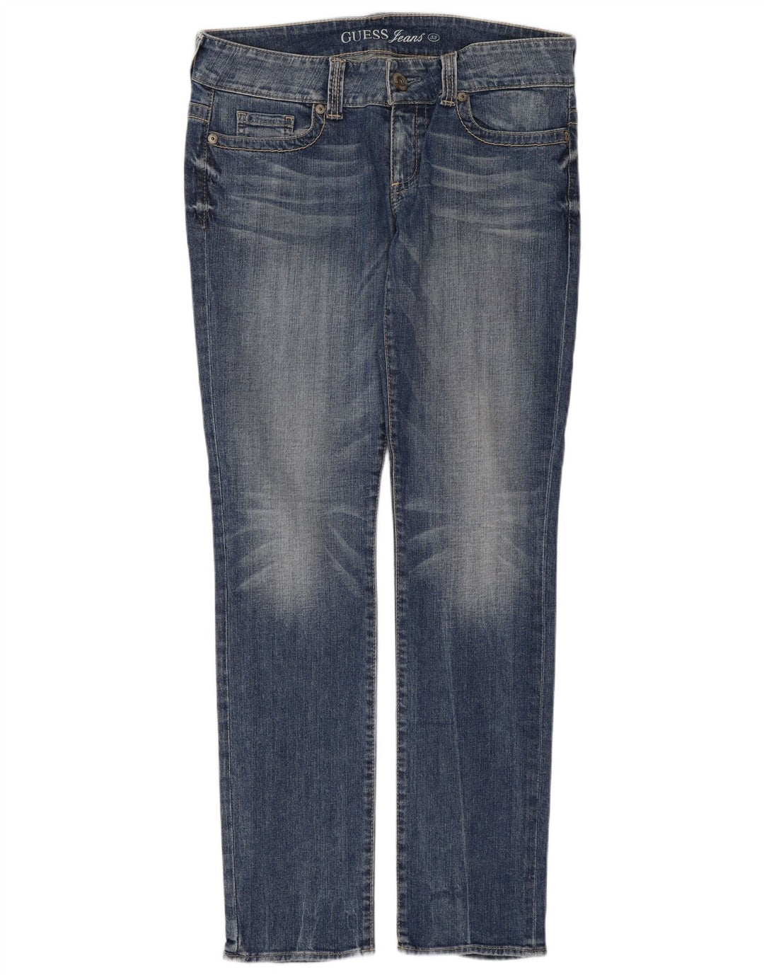 Guess Stretch Slim Jeans til mænd W33 L32 blå bomuld