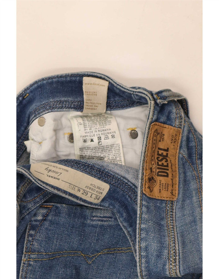 Diesel Dame Lowky Regular Slim Straight Jeans W29 L34 Blå Bomuld