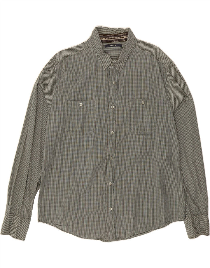 LEVI'S Mens Shirt XL Green Check Cotton Vintage Levi's and Second-Hand Levi's from Messina Hembry 