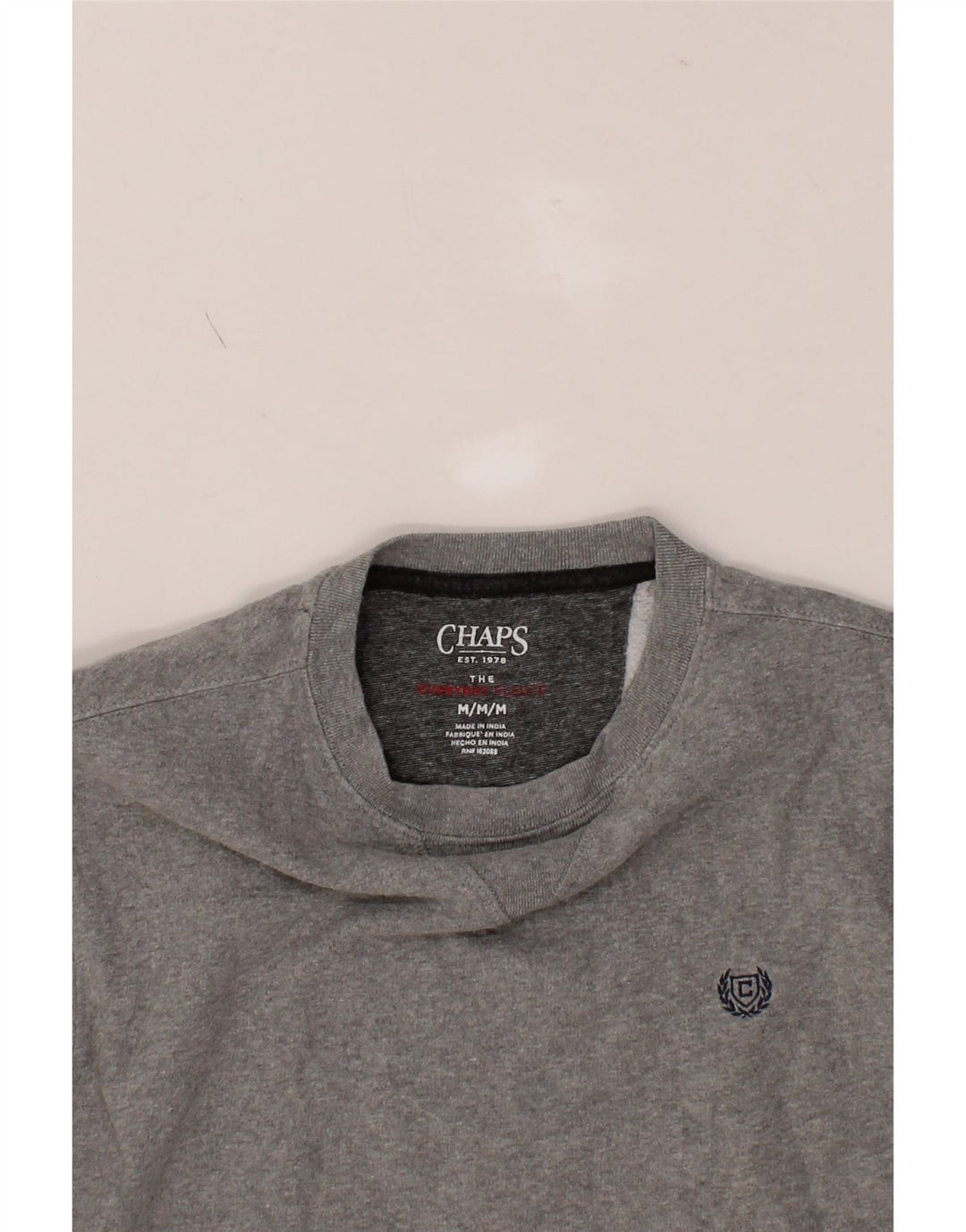 CHAPS Mens Sweatshirt Jumper Medium Grey Cotton Vintage Chaps and Second-Hand Chaps from Messina Hembry 