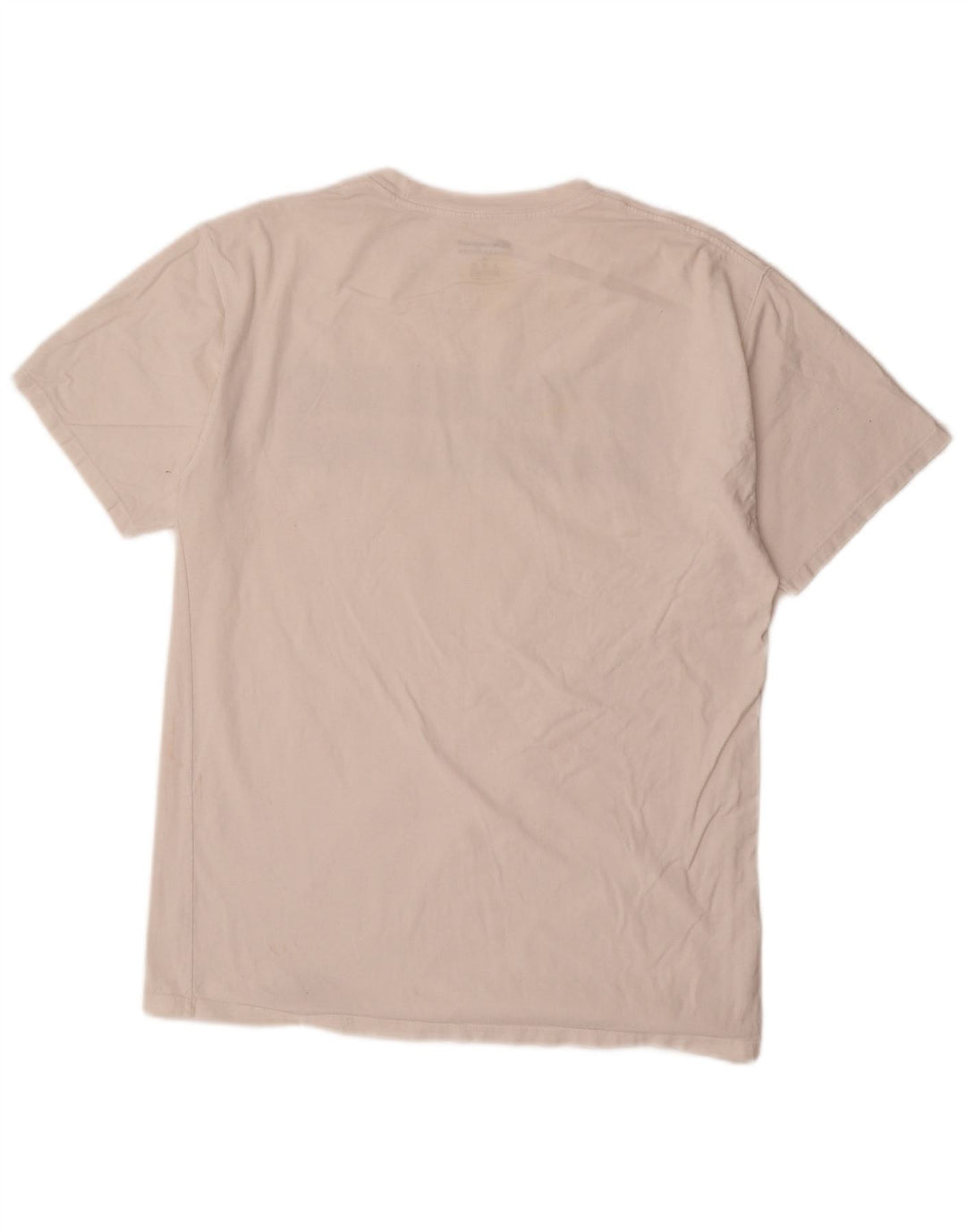 Champion Herre Grafisk T-Shirt Top Medium Hvid Bomuld