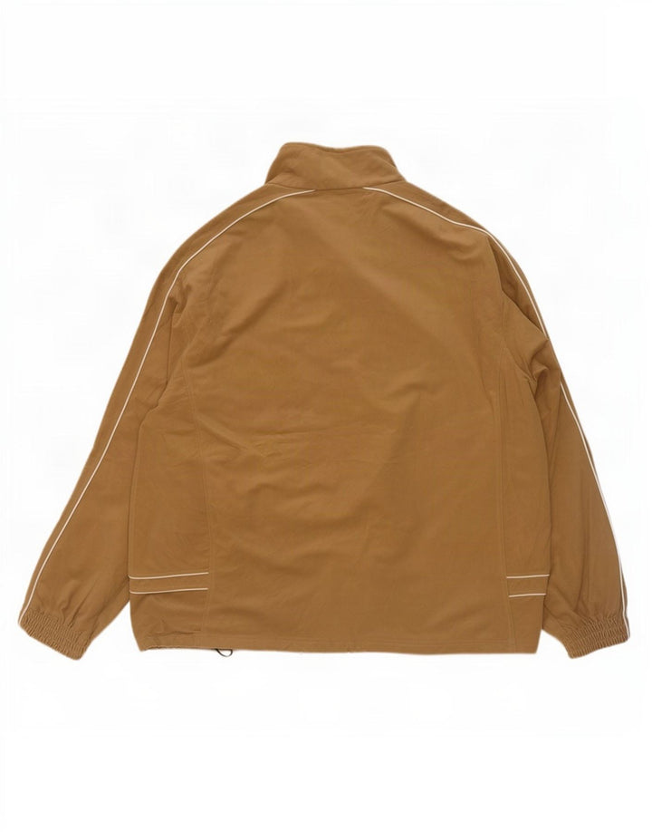 Diadora herre velour træningsdragt topjakke 2XL beige stribet polyester