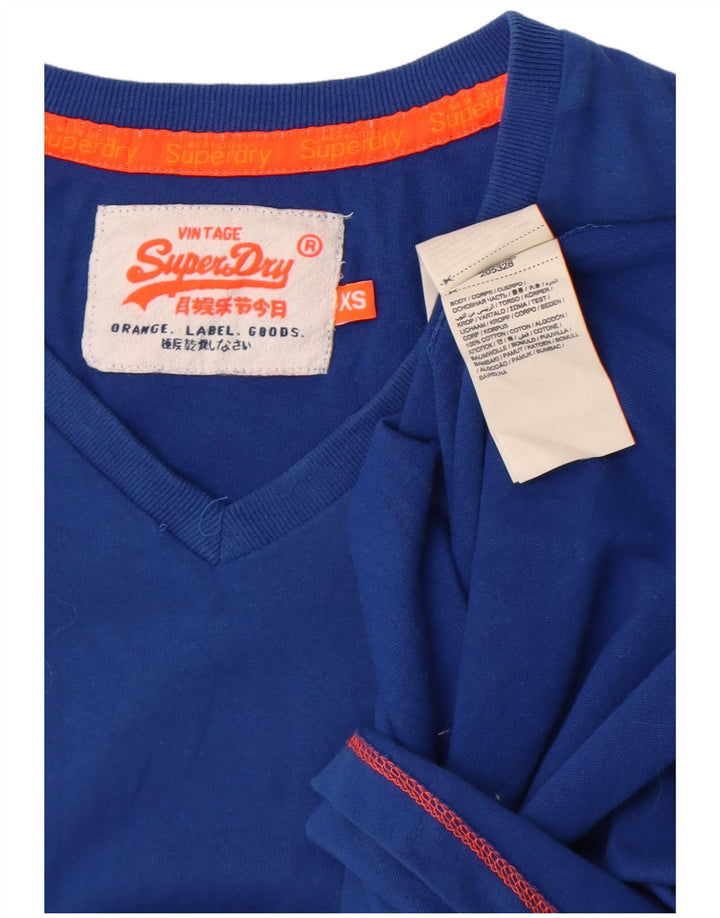 Superdry T-shirt top til mænd XS Blå bomuld