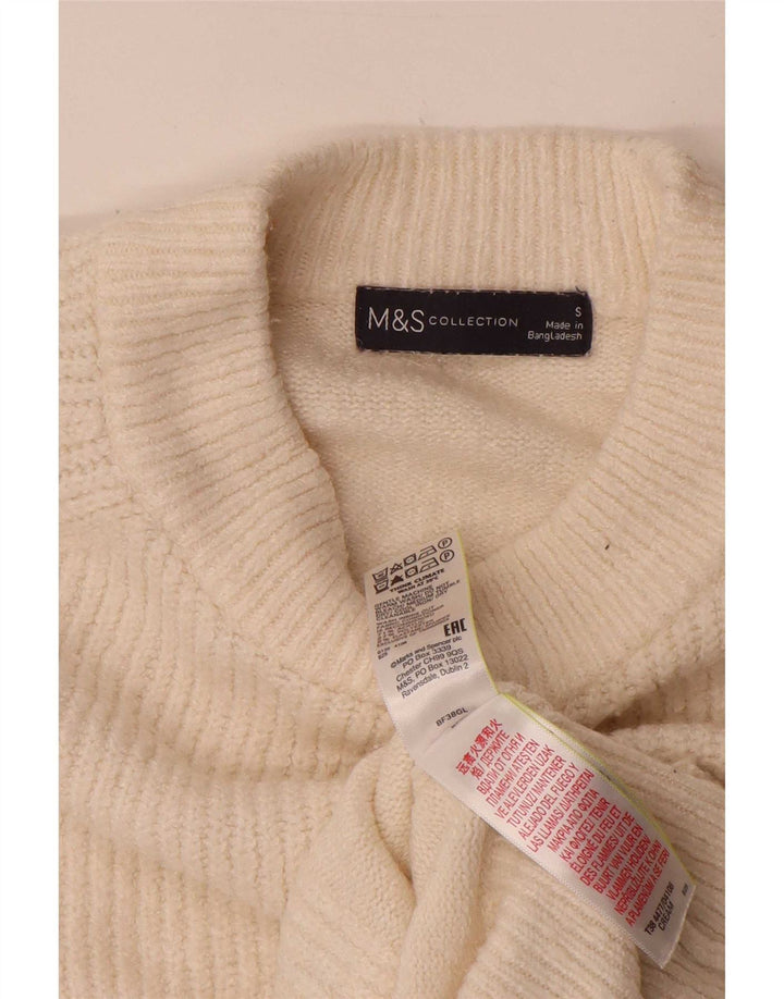 Marks & Spencer Dame sweater med rund hals DK 10 Small Off White